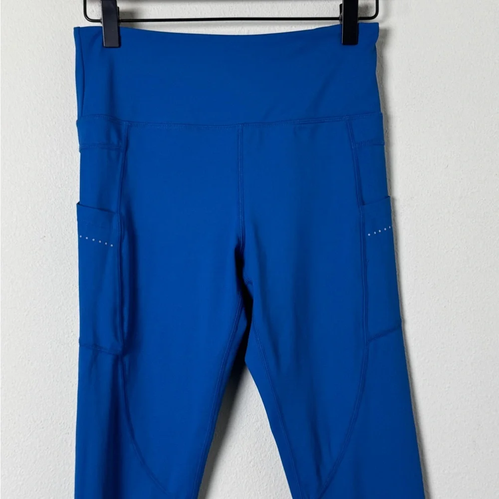 Zyia Active Reflective Pocket Light N Tight Hi Rise 7/8 Leggings‎ Size 6-8 Blue